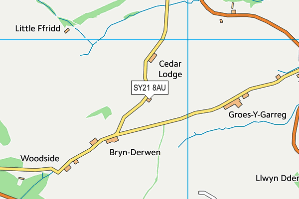 SY21 8AU map - OS VectorMap District (Ordnance Survey)