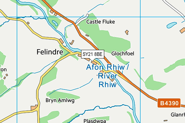 SY21 8BE map - OS VectorMap District (Ordnance Survey)