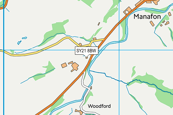 SY21 8BW map - OS VectorMap District (Ordnance Survey)