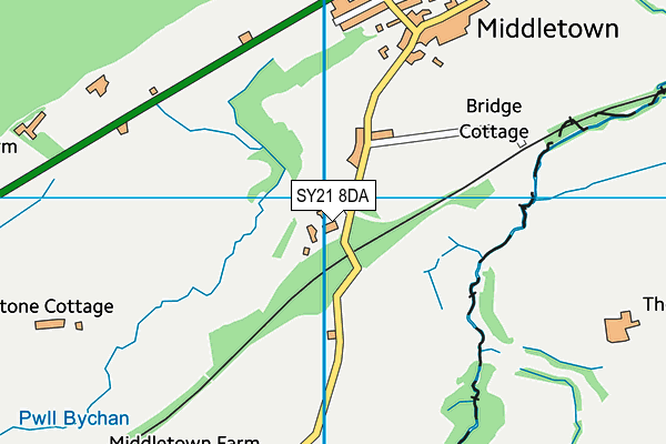 SY21 8DA map - OS VectorMap District (Ordnance Survey)