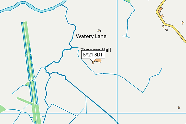 SY21 8DT map - OS VectorMap District (Ordnance Survey)