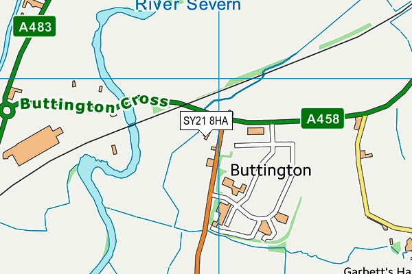 SY21 8HA map - OS VectorMap District (Ordnance Survey)