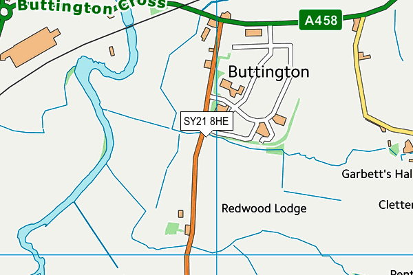 SY21 8HE map - OS VectorMap District (Ordnance Survey)