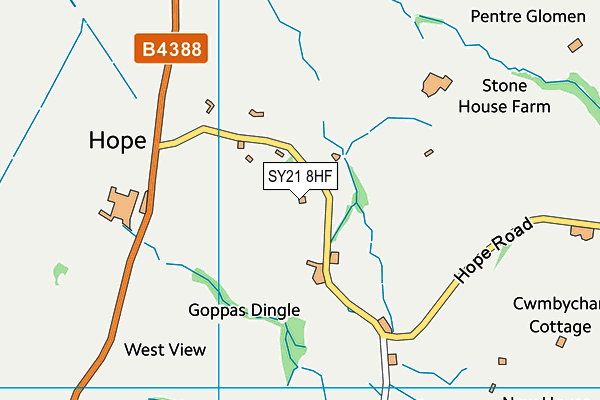 SY21 8HF map - OS VectorMap District (Ordnance Survey)