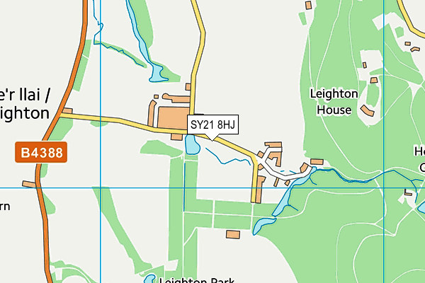SY21 8HJ map - OS VectorMap District (Ordnance Survey)