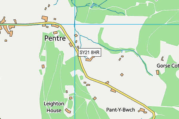 SY21 8HR map - OS VectorMap District (Ordnance Survey)