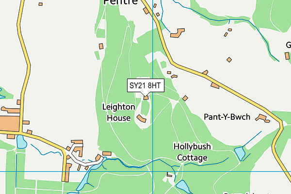 SY21 8HT map - OS VectorMap District (Ordnance Survey)