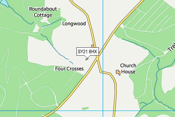 SY21 8HX map - OS VectorMap District (Ordnance Survey)