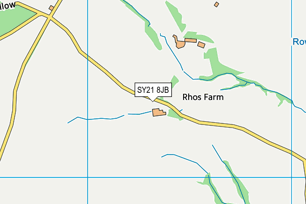 SY21 8JB map - OS VectorMap District (Ordnance Survey)