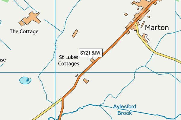 SY21 8JW map - OS VectorMap District (Ordnance Survey)