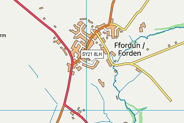 SY21 8LH map - OS VectorMap District (Ordnance Survey)