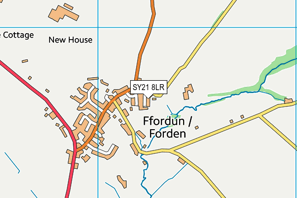 SY21 8LR map - OS VectorMap District (Ordnance Survey)