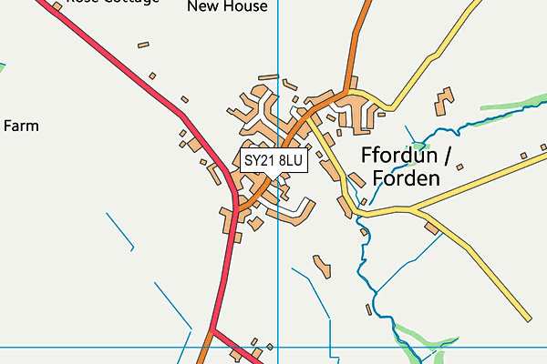 SY21 8LU map - OS VectorMap District (Ordnance Survey)