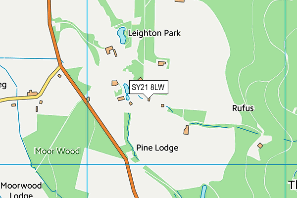 SY21 8LW map - OS VectorMap District (Ordnance Survey)