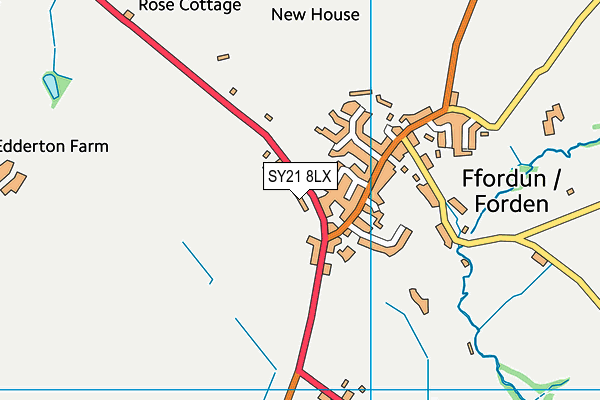 SY21 8LX map - OS VectorMap District (Ordnance Survey)