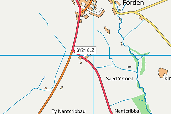 SY21 8LZ map - OS VectorMap District (Ordnance Survey)