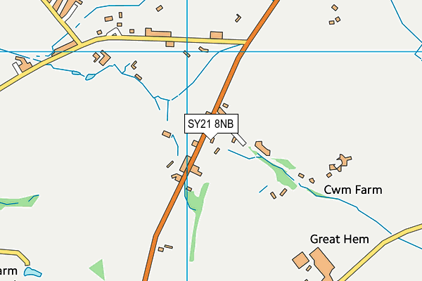 SY21 8NB map - OS VectorMap District (Ordnance Survey)