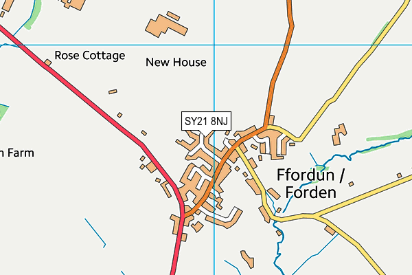 SY21 8NJ map - OS VectorMap District (Ordnance Survey)