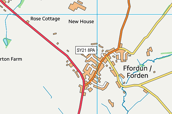 SY21 8PA map - OS VectorMap District (Ordnance Survey)