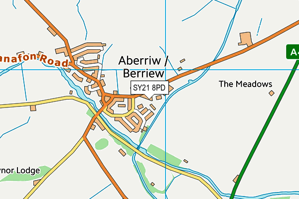 SY21 8PD map - OS VectorMap District (Ordnance Survey)