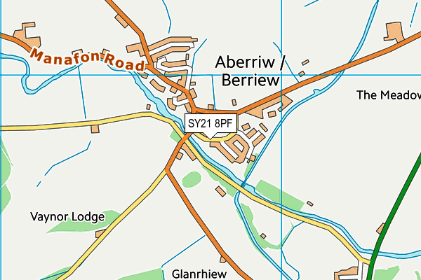 SY21 8PF map - OS VectorMap District (Ordnance Survey)