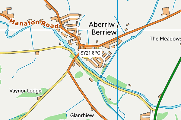 SY21 8PG map - OS VectorMap District (Ordnance Survey)