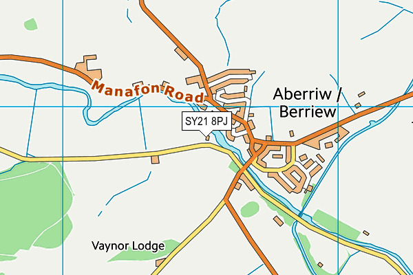 SY21 8PJ map - OS VectorMap District (Ordnance Survey)