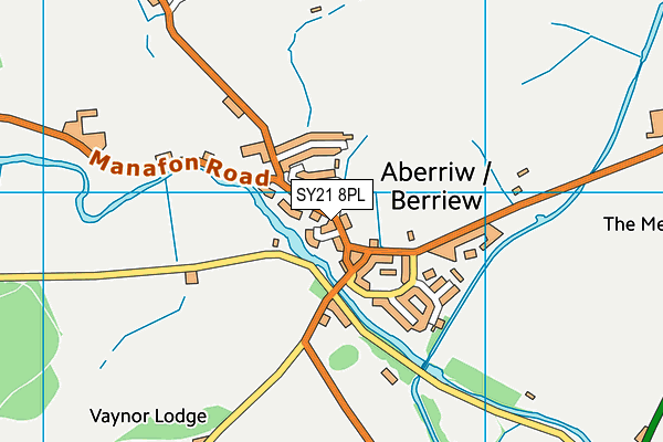 SY21 8PL map - OS VectorMap District (Ordnance Survey)