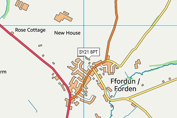 SY21 8PT map - OS VectorMap District (Ordnance Survey)