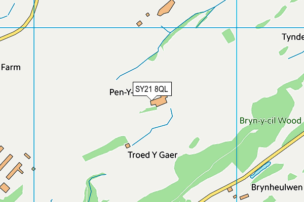 SY21 8QL map - OS VectorMap District (Ordnance Survey)