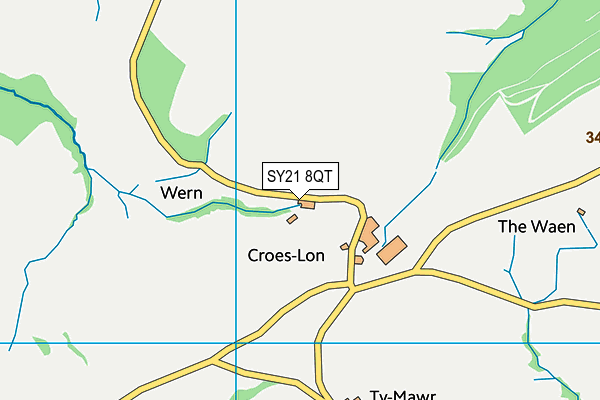 SY21 8QT map - OS VectorMap District (Ordnance Survey)