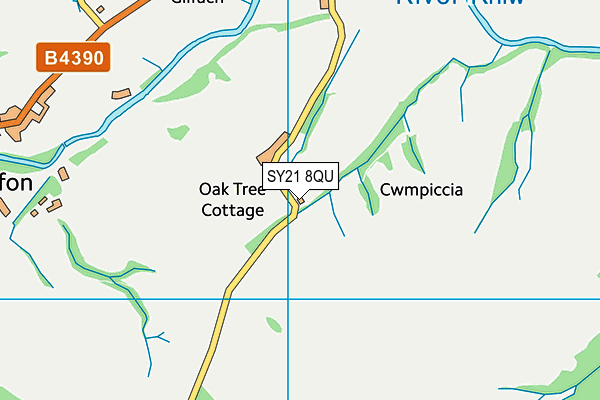 SY21 8QU map - OS VectorMap District (Ordnance Survey)