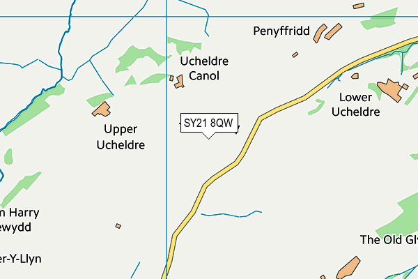 SY21 8QW map - OS VectorMap District (Ordnance Survey)