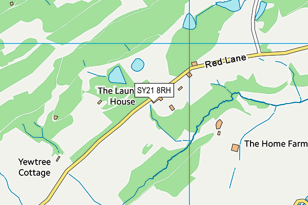 SY21 8RH map - OS VectorMap District (Ordnance Survey)