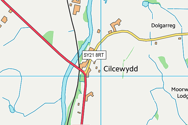 SY21 8RT map - OS VectorMap District (Ordnance Survey)