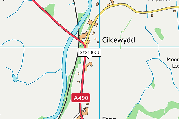 SY21 8RU map - OS VectorMap District (Ordnance Survey)