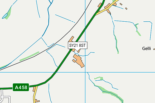 SY21 8ST map - OS VectorMap District (Ordnance Survey)