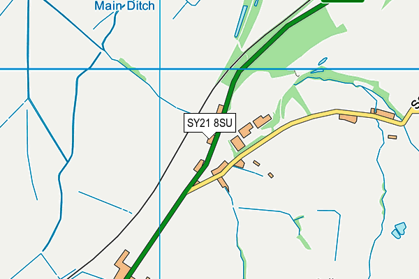 SY21 8SU map - OS VectorMap District (Ordnance Survey)