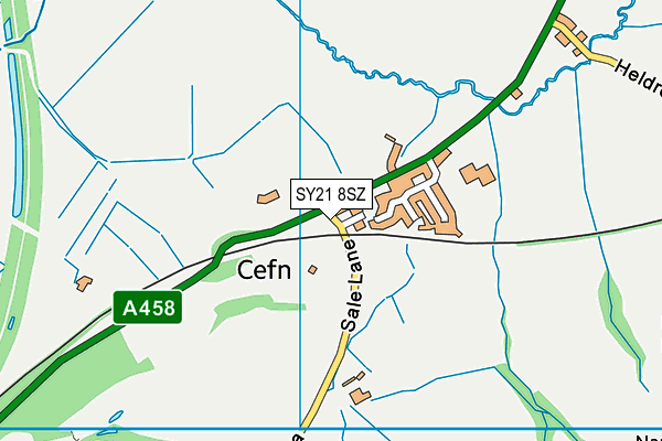 SY21 8SZ map - OS VectorMap District (Ordnance Survey)