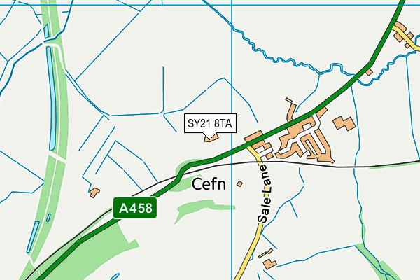 SY21 8TA map - OS VectorMap District (Ordnance Survey)