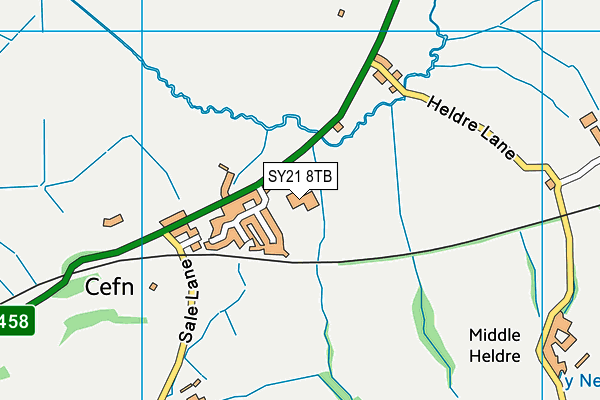 Buttington Trewern C.P. School map (SY21 8TB) - OS VectorMap District (Ordnance Survey)