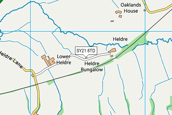 SY21 8TD map - OS VectorMap District (Ordnance Survey)