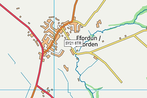 SY21 8TR map - OS VectorMap District (Ordnance Survey)