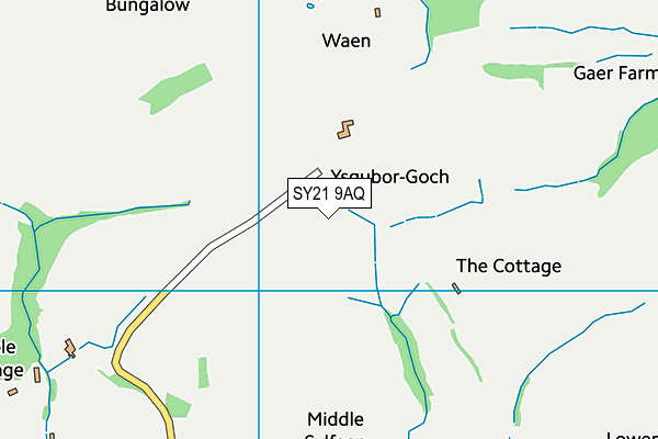 SY21 9AQ map - OS VectorMap District (Ordnance Survey)