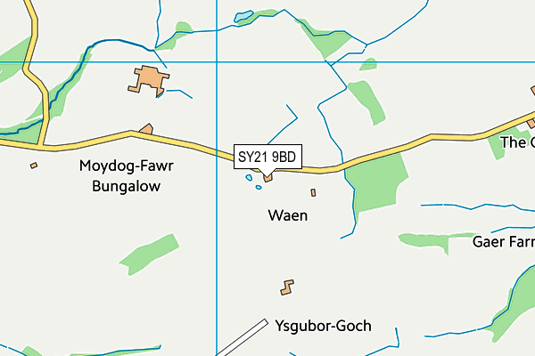 SY21 9BD map - OS VectorMap District (Ordnance Survey)