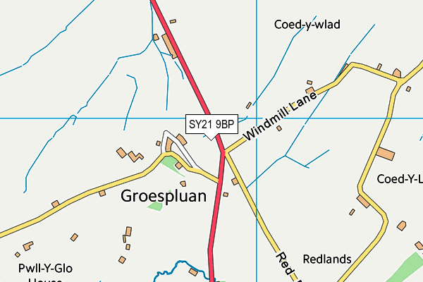 SY21 9BP map - OS VectorMap District (Ordnance Survey)