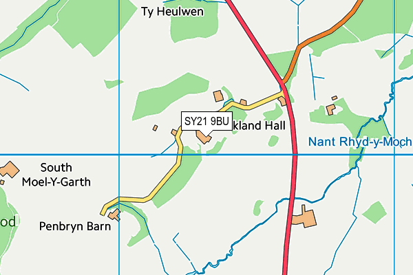 SY21 9BU map - OS VectorMap District (Ordnance Survey)