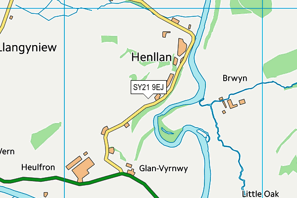 SY21 9EJ map - OS VectorMap District (Ordnance Survey)