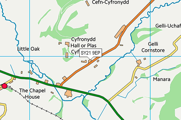 SY21 9EP map - OS VectorMap District (Ordnance Survey)