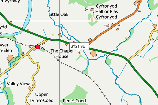 SY21 9ET map - OS VectorMap District (Ordnance Survey)